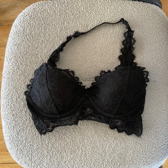 SOLD-PINK Victoria’s Secret Lace Halter Pushup Bra - Picture 2 of 7